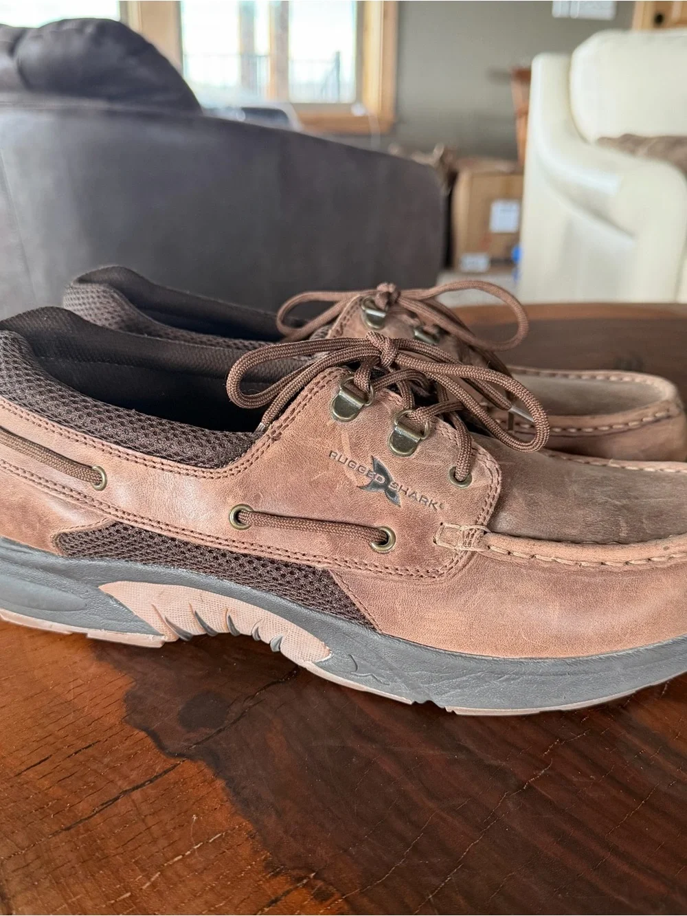 Rugged Shark Men’s Shoes 13 M Atlantic Classic Brown Casual Boat